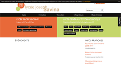 Desktop Screenshot of lycee-savina.fr