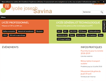 Tablet Screenshot of lycee-savina.fr